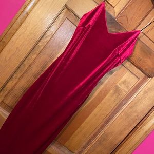 Velvet red dress